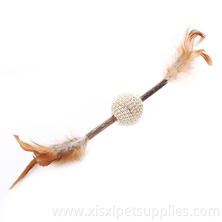 Cat Catnip Stick Toys Matatabi Kitty Interactive Toys With Sisal mouse silvervine